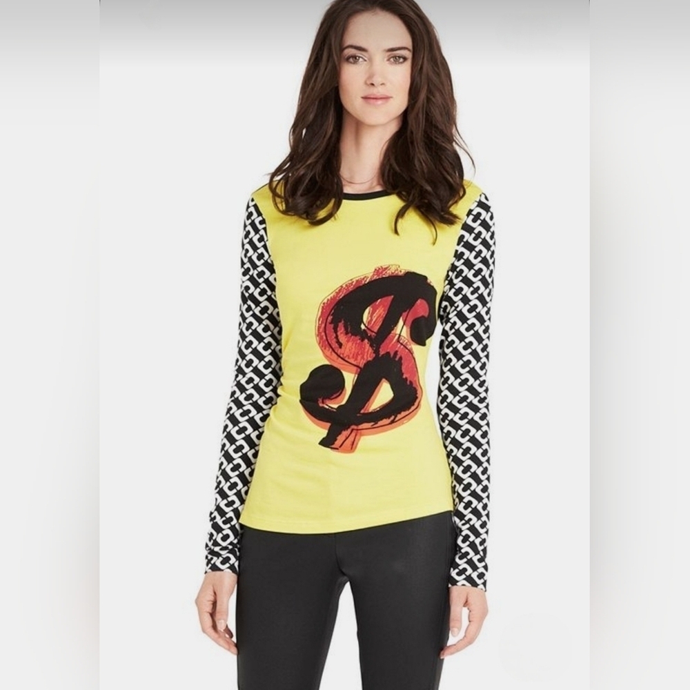 Diane Von Furstenberg X Andy Warhol Pop Wrap Limited Edition Dollar Sign Printed